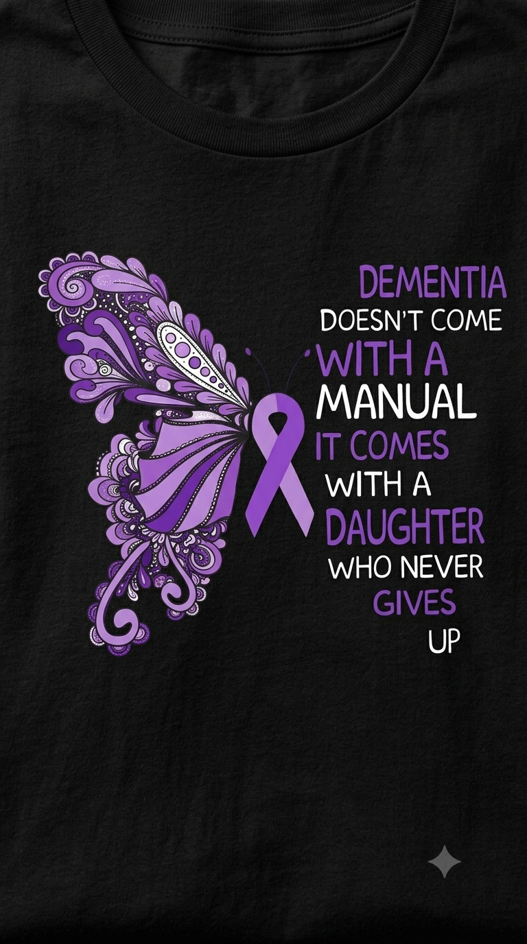 Dementia Awareness Daughter T-Shirt – Purple Ribbon Tee
