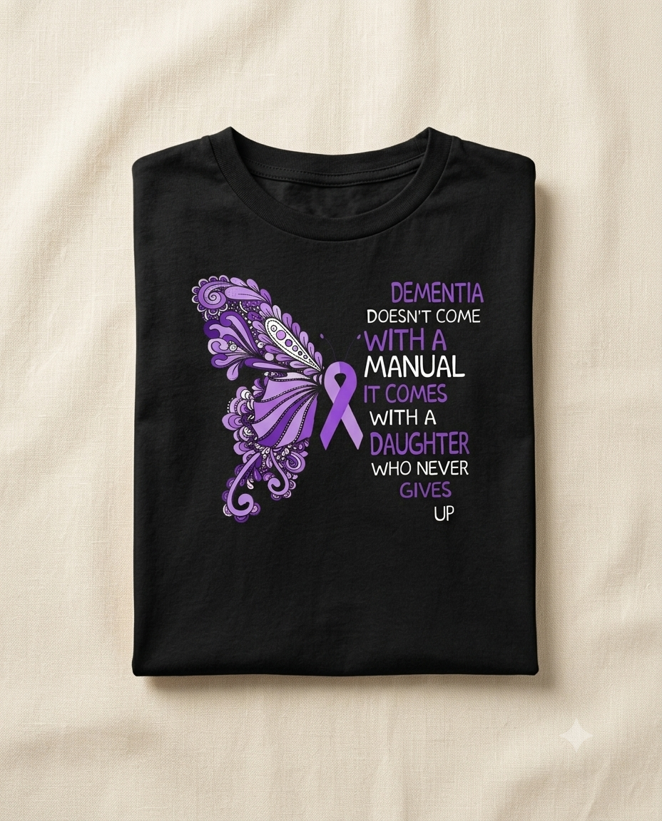 Dementia Awareness Daughter T-Shirt – Purple Ribbon Tee